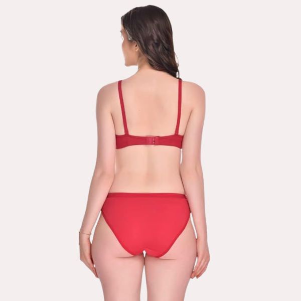 Padded Cotton Bra Panty Set for a  Look (2 pack)