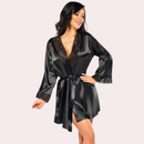 Black Silk Robe for Women, Perfect for Hot Nights