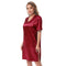 Silk satin Value Maroon short sleepwear