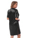 Silk satin Value black short sleepwear