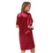 Silk satin Value Maroon short sleepwear
