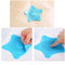 Star-shaped silicone strainer for catching hair in drains