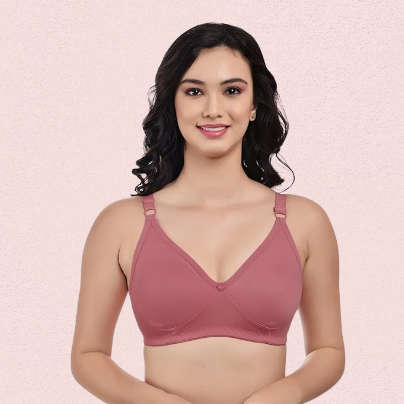 Women Cotton Non-Padded Wire-Free Bra Pack of 3