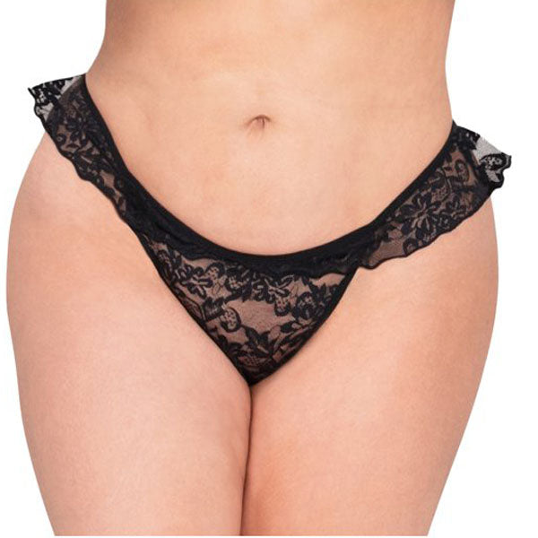 2 pack  Lace Ruffled Thong Panties