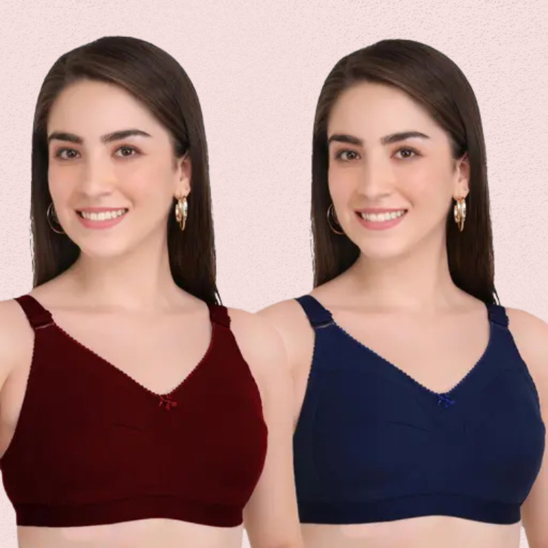 Women Full Coverage Daily Wear Bra Set – Pack of 2