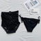 4 Pieces Black  Lace Nylon Panties
