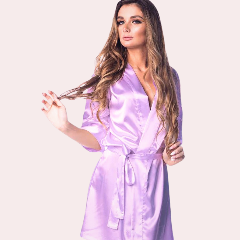 Silken Charm, Wrapped in Women's husband Robe