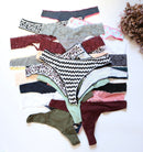 7 Pack  thong Panties Variety Pack
