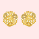Pack of 2 Gold Finish Traditional Earrings Set for Women