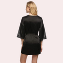 Black Silk Robe for Women, Perfect for Hot Nights