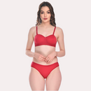 Padded Cotton Bra Panty Set for a  Look (2 pack)