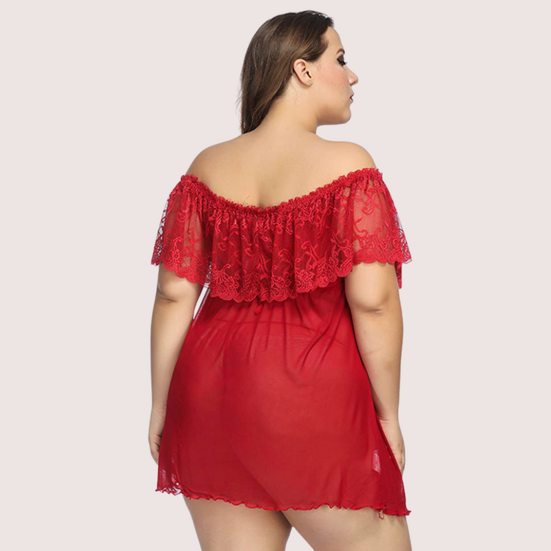 Plus Size Lace Babydoll Dress