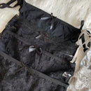 4 Pieces Black  Lace Nylon Panties