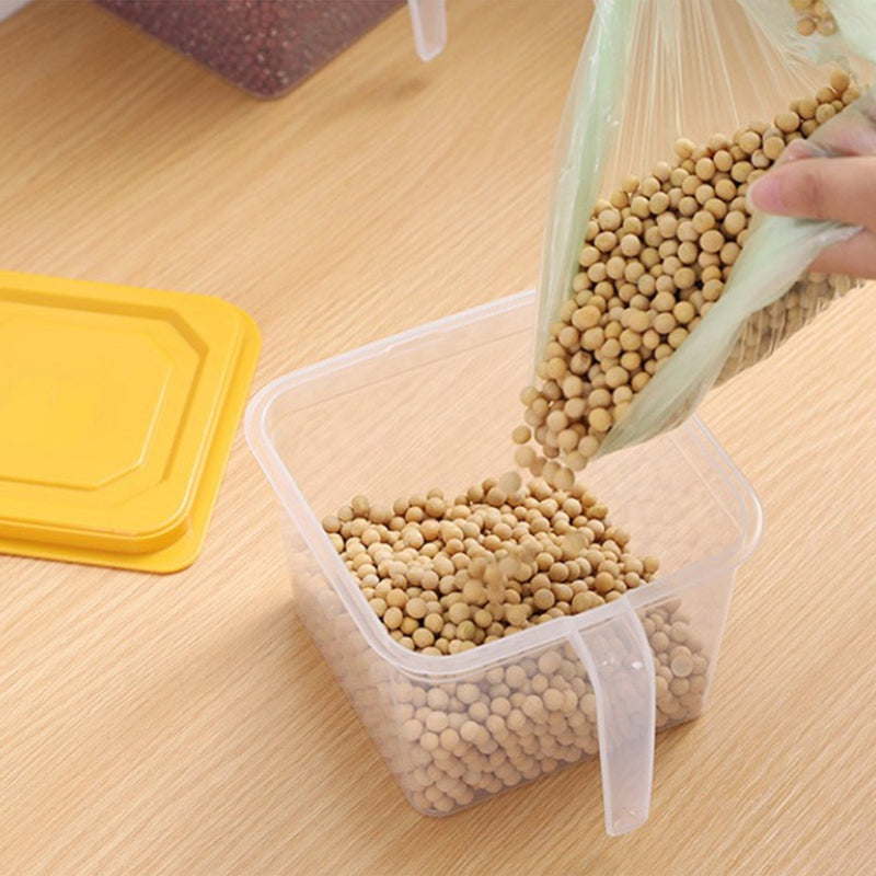 2366 Square Food Storage Containers With Handle (1 PC) - 