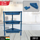 2812 Triangle Storage Plastic 3-Tier  Rack Shelf For Kitchen, Living Room, Bathroom, Office 