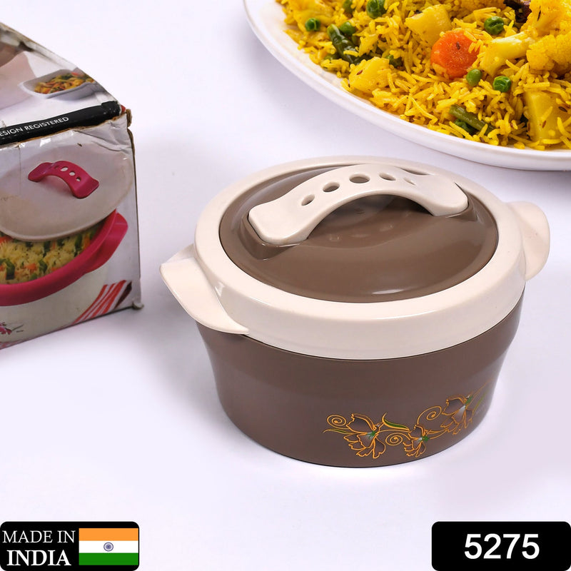 5275 PLAZA INSULATED HOT POT INNER STAINLESS STEEL CASSEROLE WITH LID ( 800 ML ) 