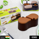 0085 Dinning Stand Stylish Multipurpose Dry Fruit Box, Candy Box, Achar Box, Traditional Box Set & 2 Spoon 