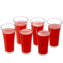 0630 Stylish look Plastic Juicy Glass, Transparent Glasses Set 300ml (6pcs) - 