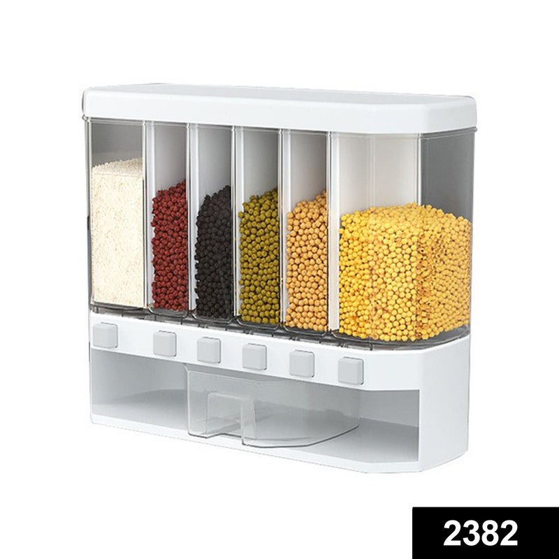 2382 Wall-Mounted Cereals Dispenser Press Grain Storage Tank - 