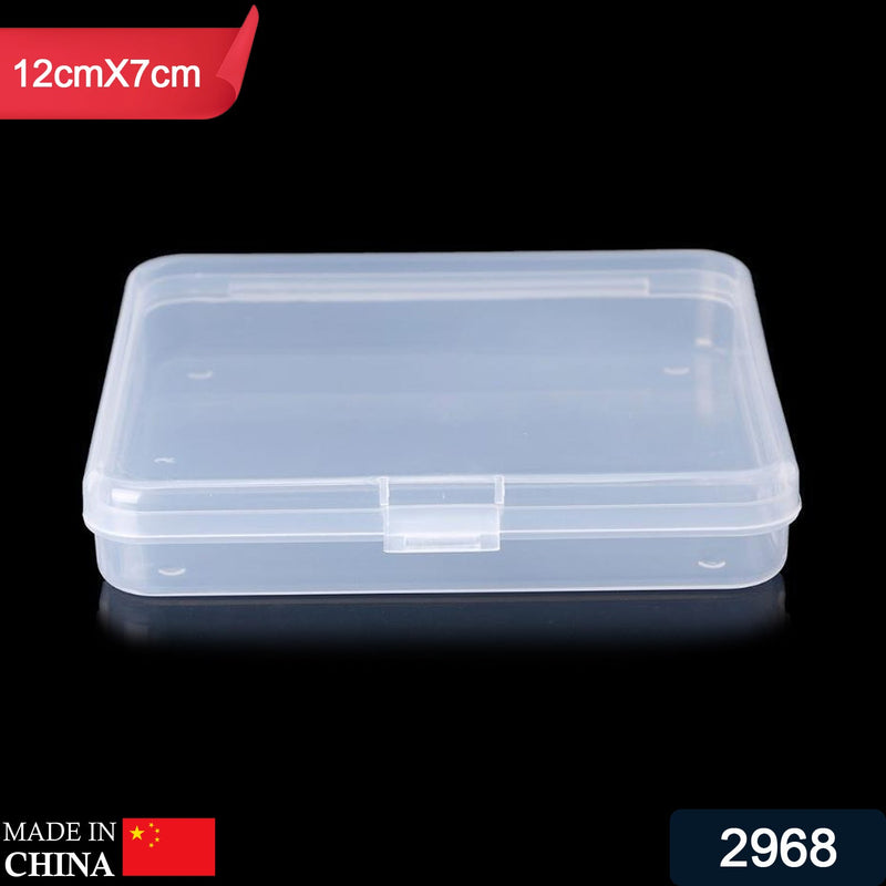 2968 Rectangle Clear Container Storage Box for small parts & Multiuse Box 