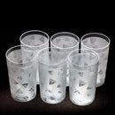 2347 Unbreakable Plastic Diamond Design Drinking Glass/Juice Glass Set (  Pack of 6) (Brown Box Pack) - 