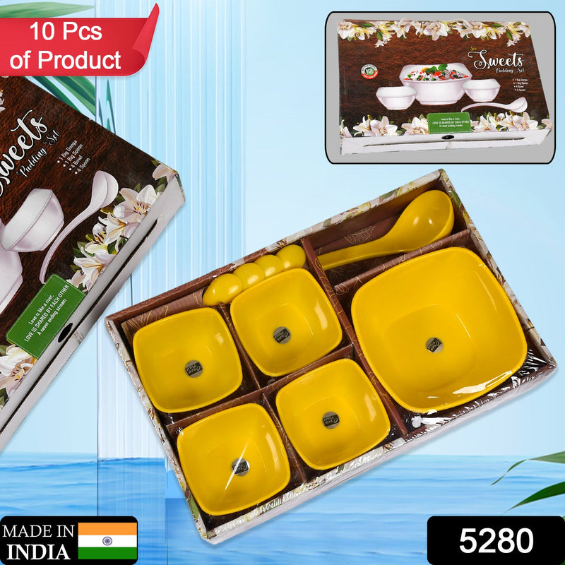 5280  10 PC PUDDING SET USED AS A CUTLERY SET FOR SERVING FOOD PURPOSES AND SWEET DISHES USE 