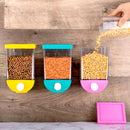 2259 Wall Mounted Cornflakes/Cereal/Pulses/Beans/Oatmeal/Candy/Namkeen/Dry Food Storage Box/Tank - 1100 ml (assorted color) (1Pc) - Opencho