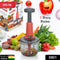 5901 Matte Finish Manual Hand Press Chopper for Kitchen, Mini Handy & Compact Chopper with 3 Blades for Effortlessly Chopping Vegetables & Fruits for Your Kitchen. 