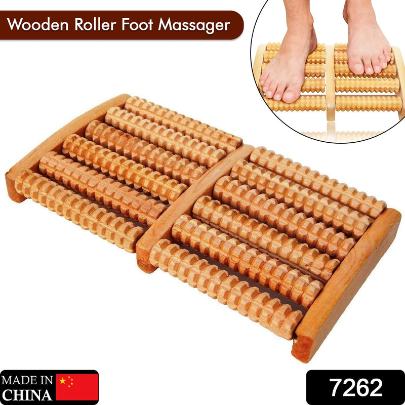 7262 Wooden Foot Massager Roller Reflexology Foot Massager for Increase Blood Circulation and Plantar Fasciitis Relieve Pain 