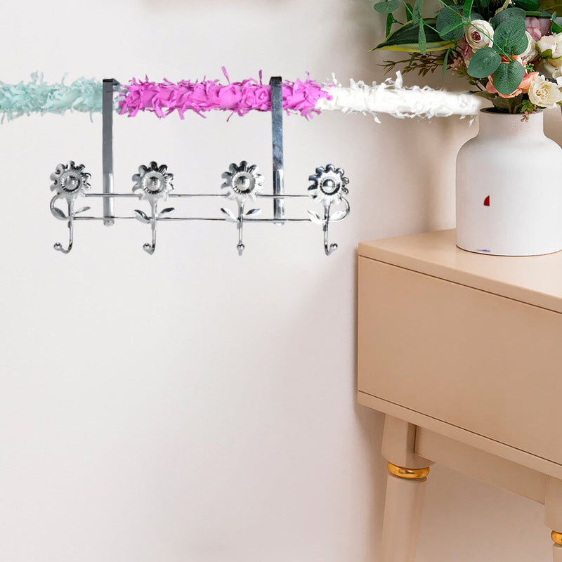 9096 Stainless Steel 4 Pin Wall/Door Mounted Cloth/key Holder Hook Rail, Key Holder. 