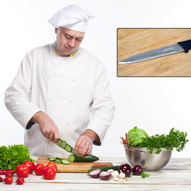 2391 Stainless Steel knife and Kitchen Knife with Black Grip Handle (23.5 Cm ) 