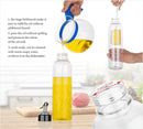 2346 Oil Dispenser Transparent Glass Oil Bottle | Crystal Clear 1 Liter - 