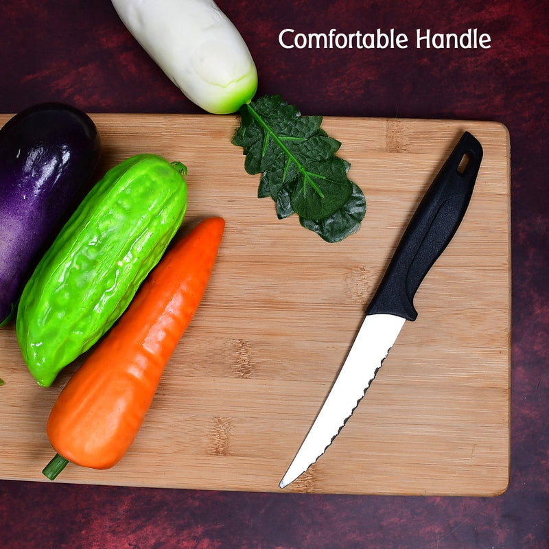 2373 Stainless Steel knife and Kitchen Knife with Black Grip Handle. 
