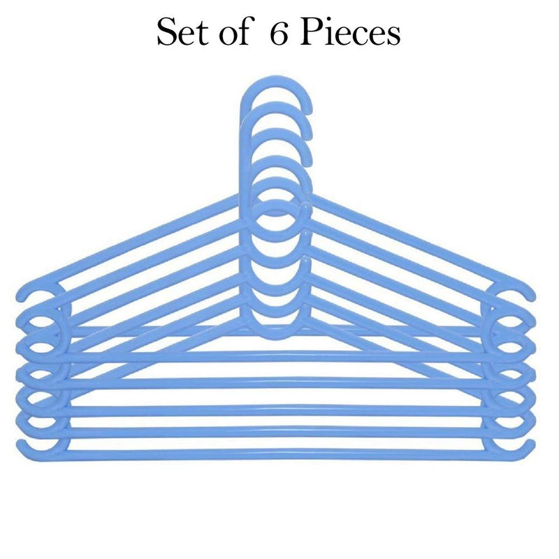 1390 Plastic Clothes Hanger (Set of 6 Pieces) - 