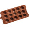 1188 Food Grade Non-Stick Reusable Silicone Smile Shape 15 Cavity Chocolate Molds / Baking Trays - 