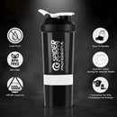 1771 SHAKER BOTTLE FOR GYM|GYM SHAKER|SIPPER BOTTLE|BPA-FREE AND 100% LEAK-PROOF PROTEIN SHAKER BOTTLE WITH 2 EXTRA STORAGE COMPARTMENT (500ML SHAKER) 