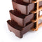 1151 5tier Plastic Modular Drawer System For Multiple Use (Brown colour) - 