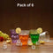 2342 Heavy unbreakable Stylish Diamond look fully Transparent Plastic Glasses Set 260ml (6pcs) - 