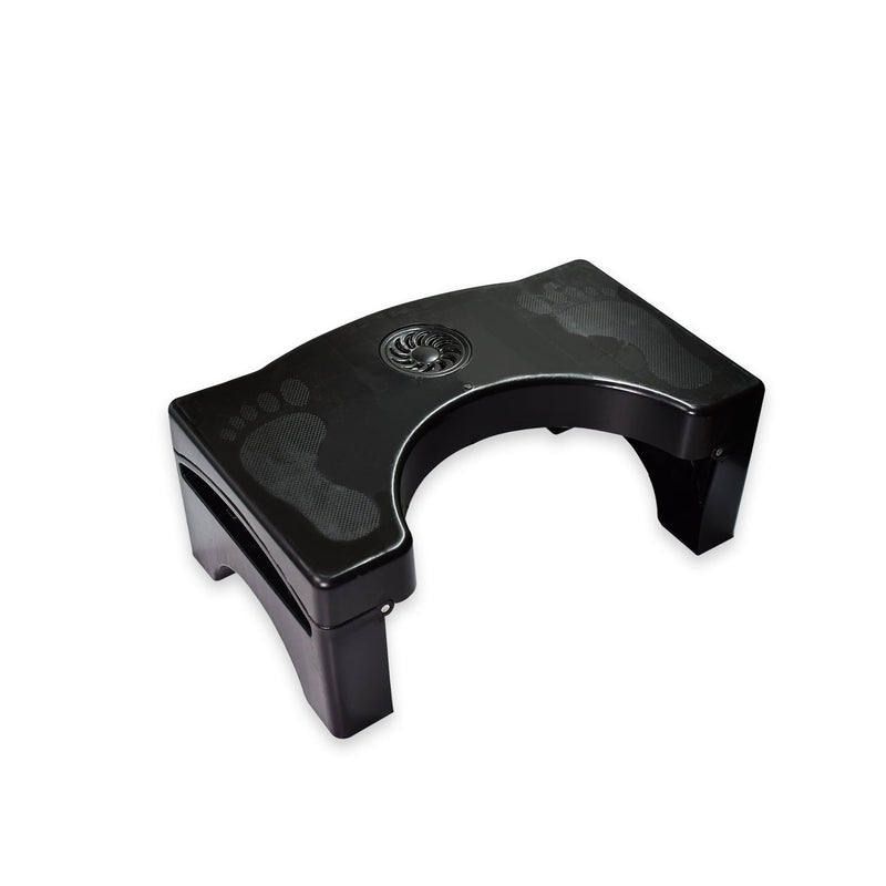 6024 Plastic Non-Slip Folding Toilet Squat Stool - Black Color 