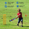 8001 Plastic Cricket Bat and Ball Toy for Kids, Bat Ball Set for Boys and Girls