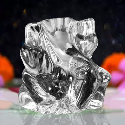 1195 Crystal Glass Ganesha Idol for Home, Office and Car Dashboard - 