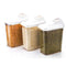 2165 Transparent Plastic Air Tight Food Storage Container Jar Dispenser for Kitchen - 750 ml (Set Of 3) - DeoDap