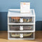1143 Cartoon Desktop Storage Box Transparent Small Drawer Desk Plastic Mini Storage Box Rabbit Stationery Storage Box 