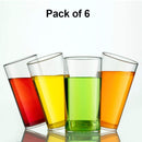 2343 Heavy unbreakable Stylish Plastic Clear look fully Transparent Glasses Set 330ml (6pcs) - 