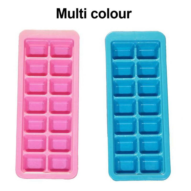 1196 Ice Cube Trays  14 Cavity Per Ice Tray [Multicolour] - 