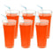 0630 Stylish look Plastic Juicy Glass, Transparent Glasses Set 300ml (6pcs) - 