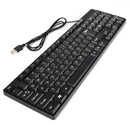 7328 Wired USB 102 Keys, Ergonomic Portable Typewriter Keyboard for Home Office, Plug and Play 