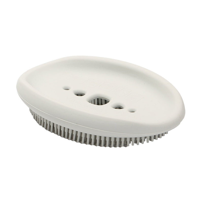 6137 2 in 1 Silicone Cleaning Brush used in all kinds of bathroom purposes for cleaning and washing floors, corners, surfaces and many more things.  