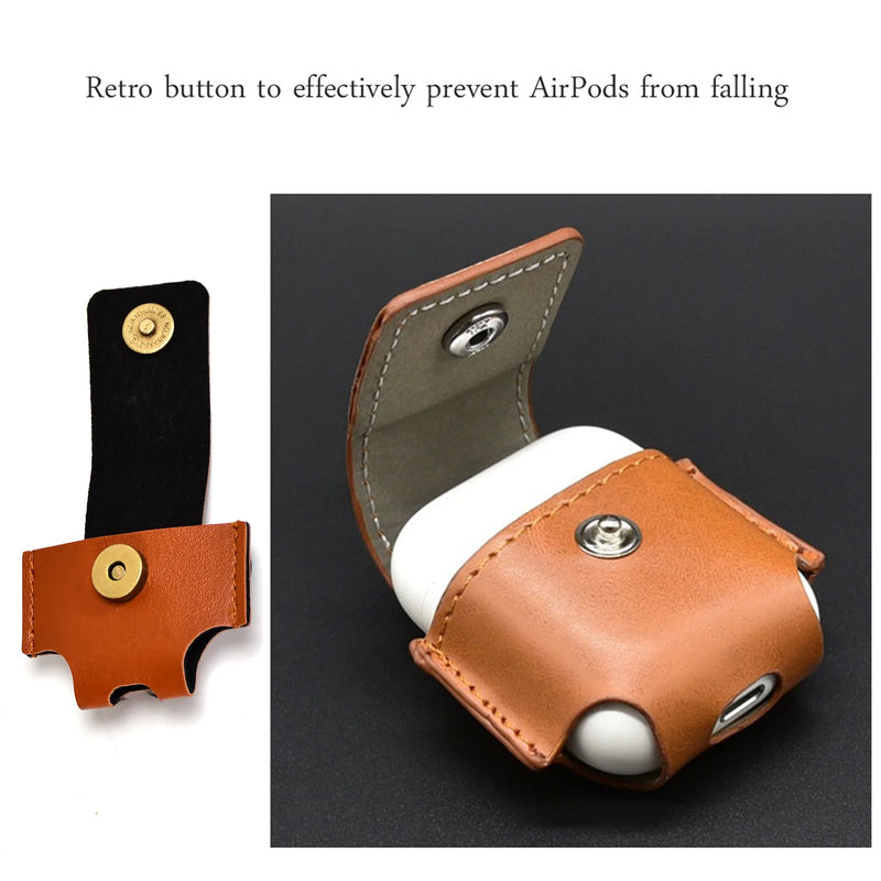 6630 Leather Headphones AirPods Case Designed for Apple AirPods 