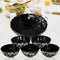 2362 Crystal Ice Cream Bowl Glass for Serving Set of 7pcs with 1 Large Bowl & 6 Medium Bowls - 